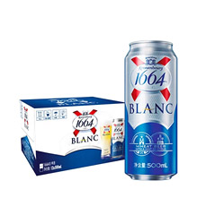 1664白啤酒听装500ml*12听/件