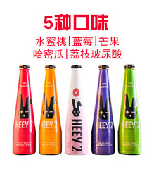 莱宝黑色兔子果味啤酒【5种口味】307ml*24瓶/件
