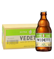 比利时·VEDETT/白熊接骨木花啤酒330ml*24瓶/件