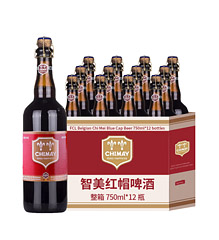 比利时进口Chimay智美红帽啤酒750ml*12瓶/件